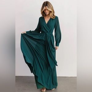 Lydia Maxi Dress in Hunter Green XL